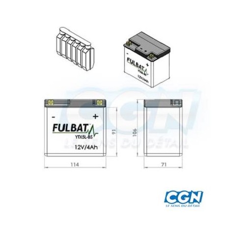 BATTERIE FULBAT FTX5L-BS