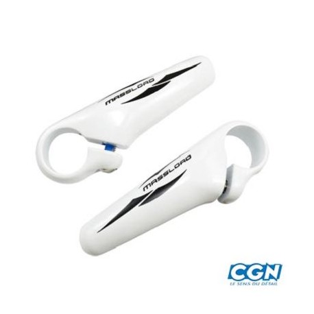 BAR END ALU 6061 BLANC