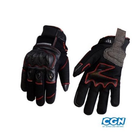 GANTS HIVER TRENDY GT320 CYPRESS NOIR-ROUGE