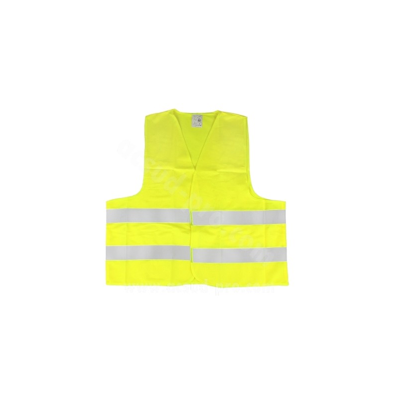 GILET DE SECURITE JAUNE FLUO ADULTE - mbkleborgne