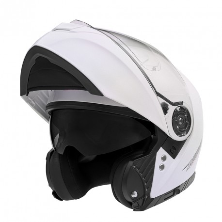 CASQUE MODULABLE NOX N965 BLANC BRILLANT