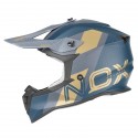 CASQUE CROSS NOX N633 VIPER BLEU OR MAT