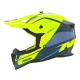 CASQUE CROSS NOX N633 REVOLT JAUNE BLEU PETROLE