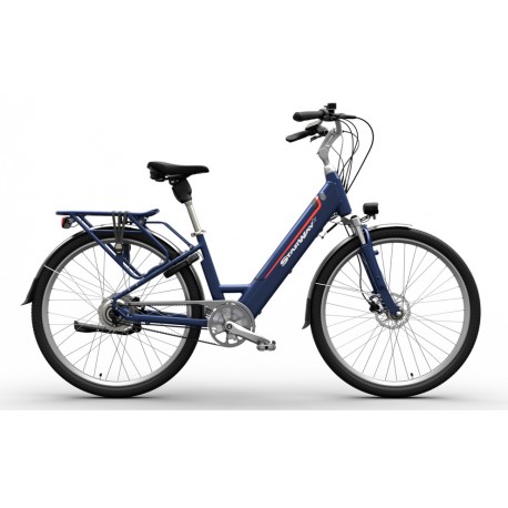 VELO ELECTRIQUE STARWAY GRAND TOURING BLEU CADRE BAS