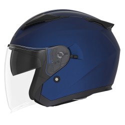 CASQUE JET NOX N129 BLEU MAT