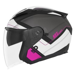 CASQUE JET NOX N129 TRIOM NOIR MAT - ROSE