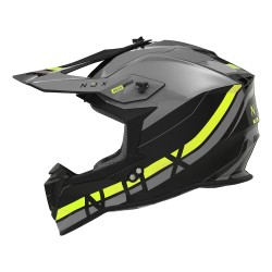 CASQUE CROSS NOX N633 AIRSHOCK GRIS-JAUNE