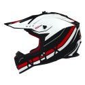 CASQUE CROSS NOX N633 AIRSHOCK BLANC-NOIR-ROUGE