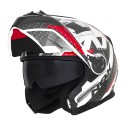 CASQUE MODULABLE NOX N966 FOCAL BLANC-ROUGE