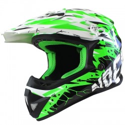 CASQUE CROSS NOEND CRACKED VERT