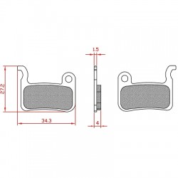 PLAQUETTES FREIN BRENTA STARWAY - SHIMANO