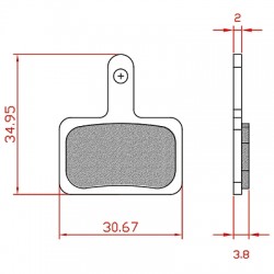 PLAQUETTES FREIN BRENTA STARWAY - SHIMANO - TEKTREO