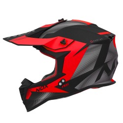 CASQUE CROSS NOX N633 FUSION NOIR - ROUGE