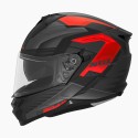 CASQUE NOX N304S CARVER NOIR MAT - ROUGE