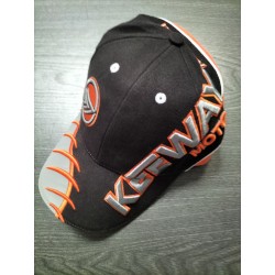 CASQUETTE KEEWAY NOIR ORANGE