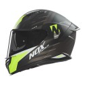 CASQUE NOX N401 CROWER NOIR MAT - JAUNE
