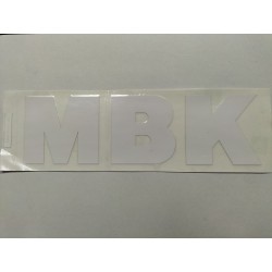 AUTOCOLLANT MBK BLANC 23cm