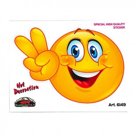 AUTOCOLLANT SMILEY HEUREUX