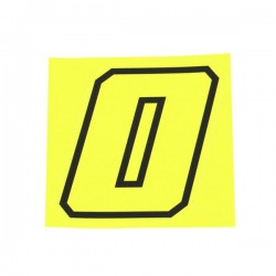 AUTOCOLLANT NUMERO COURSE JAUNE FLUO 10CM
