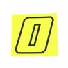 AUTOCOLLANT NUMERO COURSE JAUNE FLUO 10CM