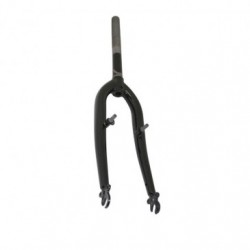 FOURCHE VTT 20 " RIGIDE ACIER NOIR AVEC TASSEAUX PIVOT (200/140mm) FILETE 1"-22,2