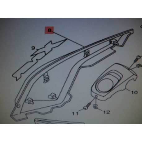 CARENAGE LATERAL DROIT BLANC XOVER