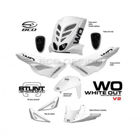 PACK CARENAGES BCD STUNT WHITE OUT V1