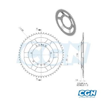 COURONNE CYCLO 56 DTS D94