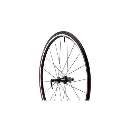 PAIRE DE ROUE MAVIC ROUTE AKSIUM NOIR-ROUGE